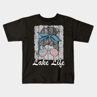 Lake Life Mom Women Funny Lake Life Kids T-Shirt